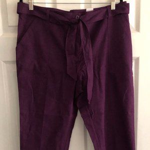 NWT Reitmans Plum Capris Sz 18